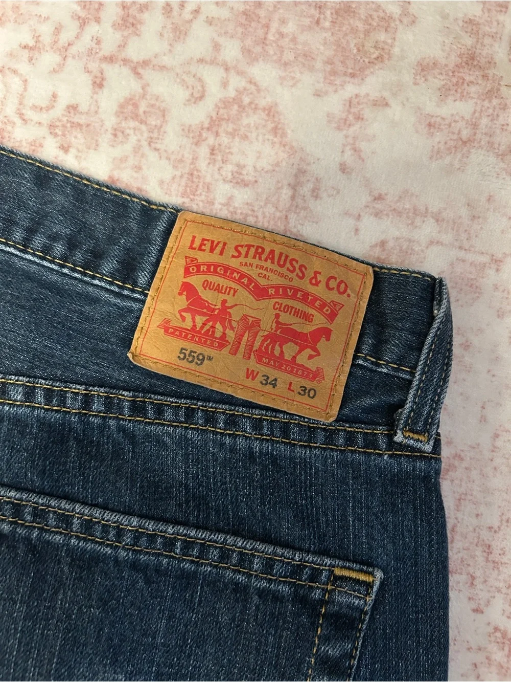 Levi's Straight-Leg Dark Blue Jeans 34x30